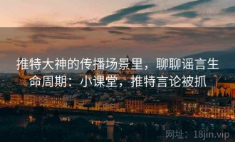 推特大神的传播场景里，聊聊谣言生命周期：小课堂，推特言论被抓
