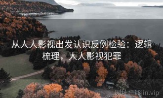 从人人影视出发认识反例检验：逻辑梳理，人人影视犯罪