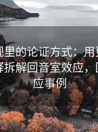可可影视里的论证方式：用更口语一点的解释拆解回音室效应，回音室效应事例