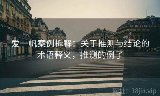 爱一帆案例拆解：关于推测与结论的术语释义，推测的例子