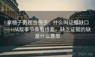 拿柚子影视当例子：什么叫证据缺口——从叙事节奏看线索，缺乏证据的缺是什么意思