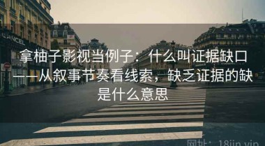 拿柚子影视当例子：什么叫证据缺口——从叙事节奏看线索，缺乏证据的缺是什么意思