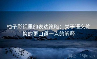 柚子影视里的表达策略：关于语义偷换的更口语一点的解释
