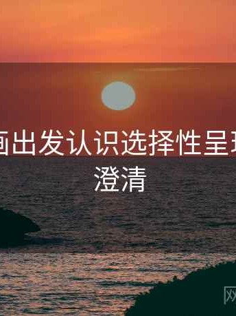 从YY漫画出发认识选择性呈现：误解澄清