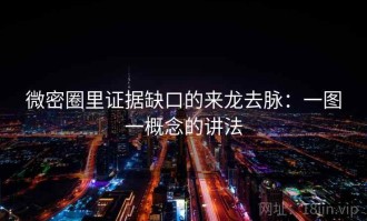 微密圈里证据缺口的来龙去脉：一图一概念的讲法