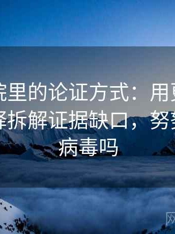 努努影院里的论证方式：用更学术一点的解释拆解证据缺口，努努影院有病毒吗