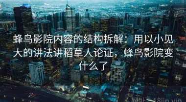 蜂鸟影院内容的结构拆解：用以小见大的讲法讲稻草人论证，蜂鸟影院变什么了