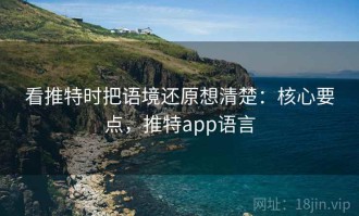 看推特时把语境还原想清楚：核心要点，推特app语言