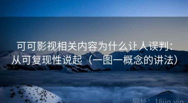 可可影视相关内容为什么让人误判：从可复现性说起（一图一概念的讲法）