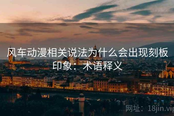 风车动漫相关说法为什么会出现刻板印象：术语释义