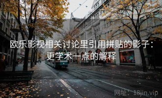 欧乐影视相关讨论里引用拼贴的影子：更学术一点的解释