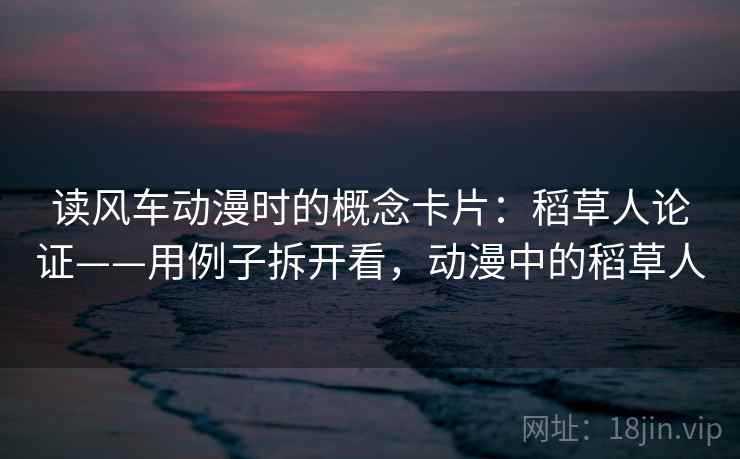 读风车动漫时的概念卡片：稻草人论证——用例子拆开看，动漫中的稻草人