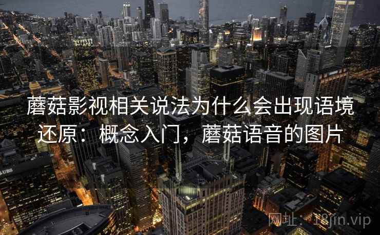 蘑菇影视相关说法为什么会出现语境还原:概念入门,蘑菇语音的图片 蘑菇影视相关说法为什么会出现语境还原:概念入门,蘑菇语音的图片